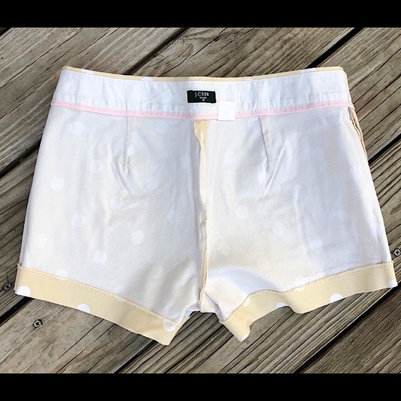 🆕🔥J-CREW CHINO STRETCH SUPER CUTE SHORTS KAKE&WHITE DOTS REALLY SOFT&PREPPY!! - Picture 5 of 8